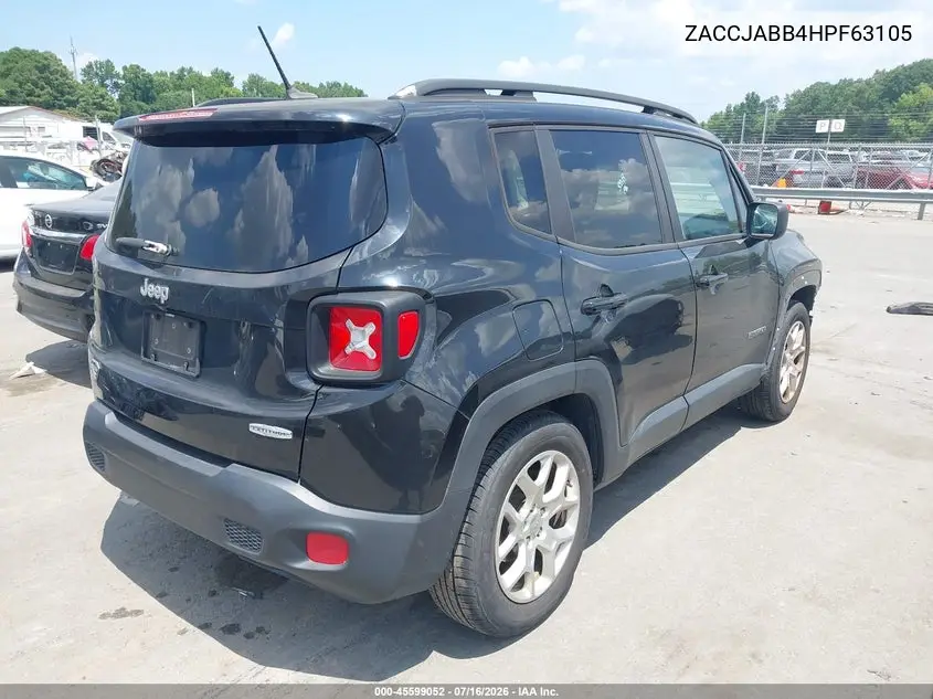 2017 Jeep Renegade Latitude VIN: ZACCJABB4HPF63105 Lot: 45599052