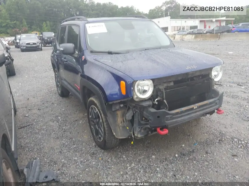 2017 Jeep Renegade Trailhawk VIN: ZACCJBCB2HPE81085 Lot: 45606984