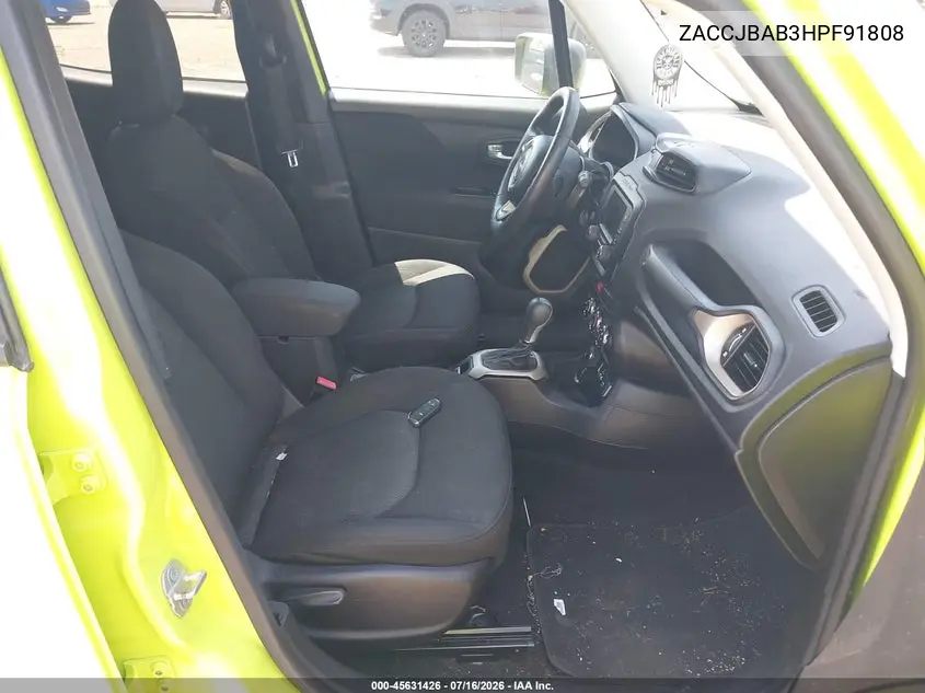 2017 Jeep Renegade Sport VIN: ZACCJBAB3HPF91808 Lot: 45631426