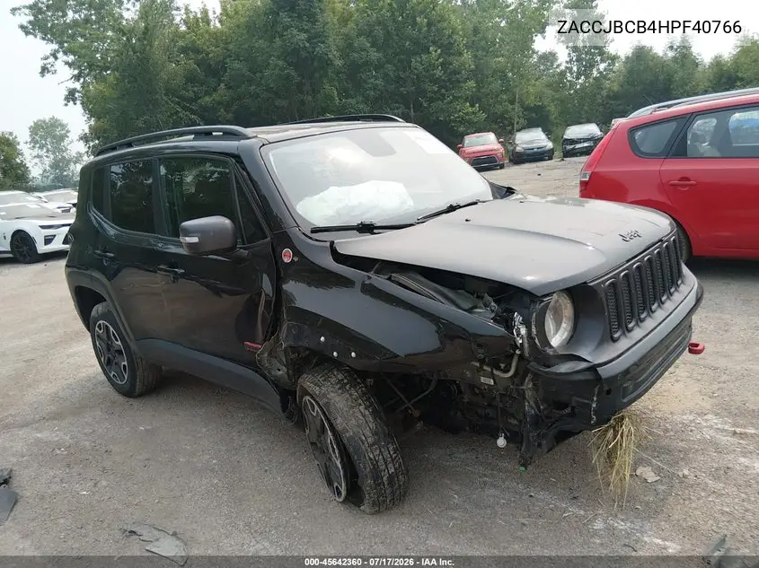 2017 Jeep Renegade Trailhawk VIN: ZACCJBCB4HPF40766 Lot: 45642360