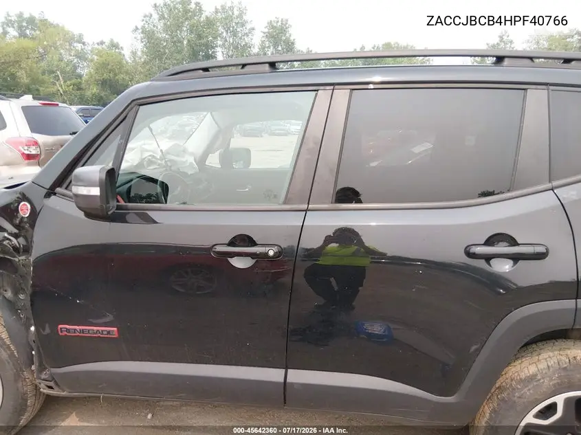 2017 Jeep Renegade Trailhawk VIN: ZACCJBCB4HPF40766 Lot: 45642360