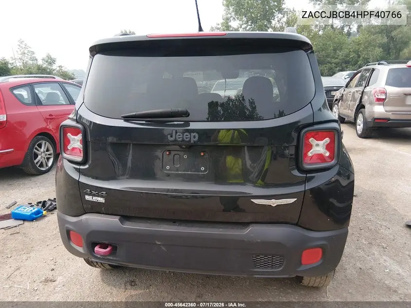 2017 Jeep Renegade Trailhawk VIN: ZACCJBCB4HPF40766 Lot: 45642360
