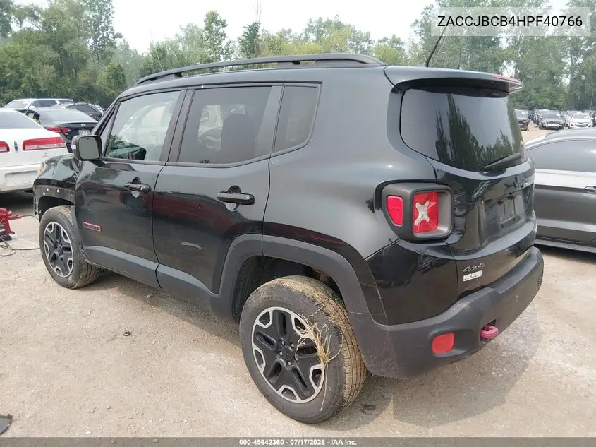 2017 Jeep Renegade Trailhawk VIN: ZACCJBCB4HPF40766 Lot: 45642360