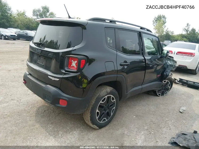 2017 Jeep Renegade Trailhawk VIN: ZACCJBCB4HPF40766 Lot: 45642360