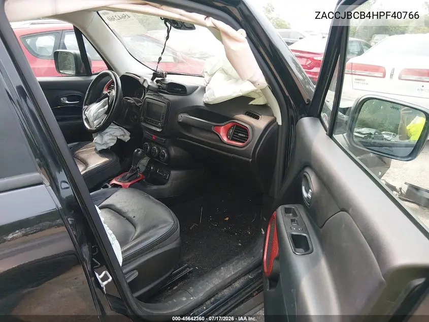 2017 Jeep Renegade Trailhawk VIN: ZACCJBCB4HPF40766 Lot: 45642360