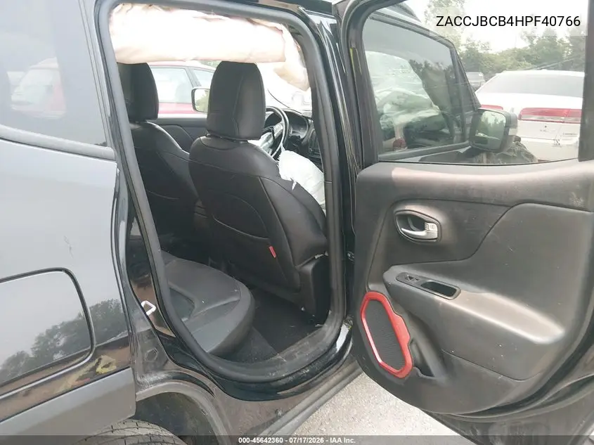 2017 Jeep Renegade Trailhawk VIN: ZACCJBCB4HPF40766 Lot: 45642360