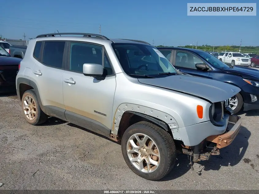 2017 Jeep Renegade Latitude VIN: ZACCJBBBXHPE64729 Lot: 45644717
