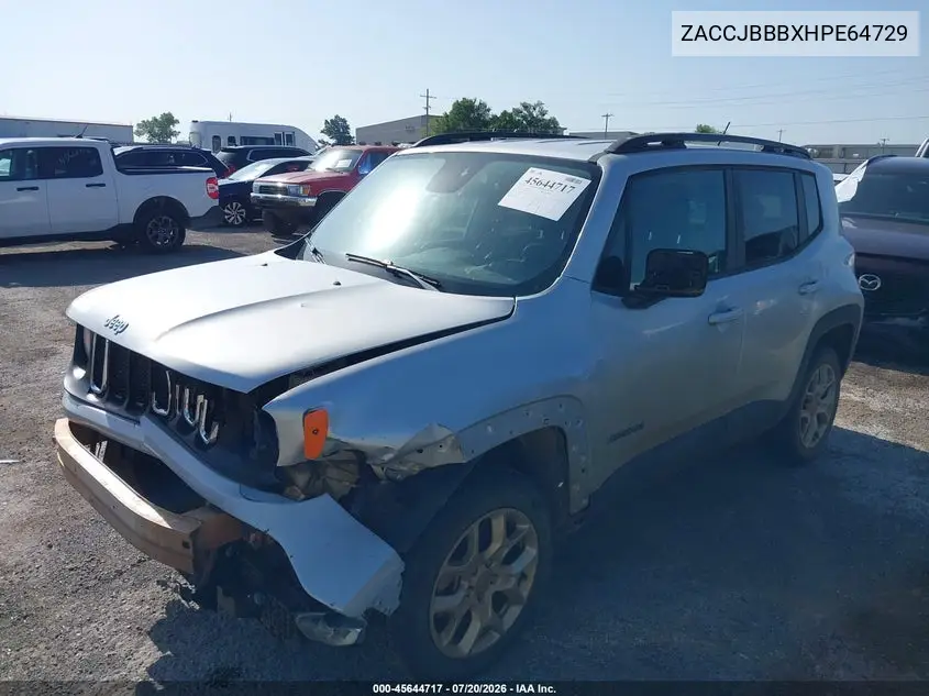 2017 Jeep Renegade Latitude VIN: ZACCJBBBXHPE64729 Lot: 45644717