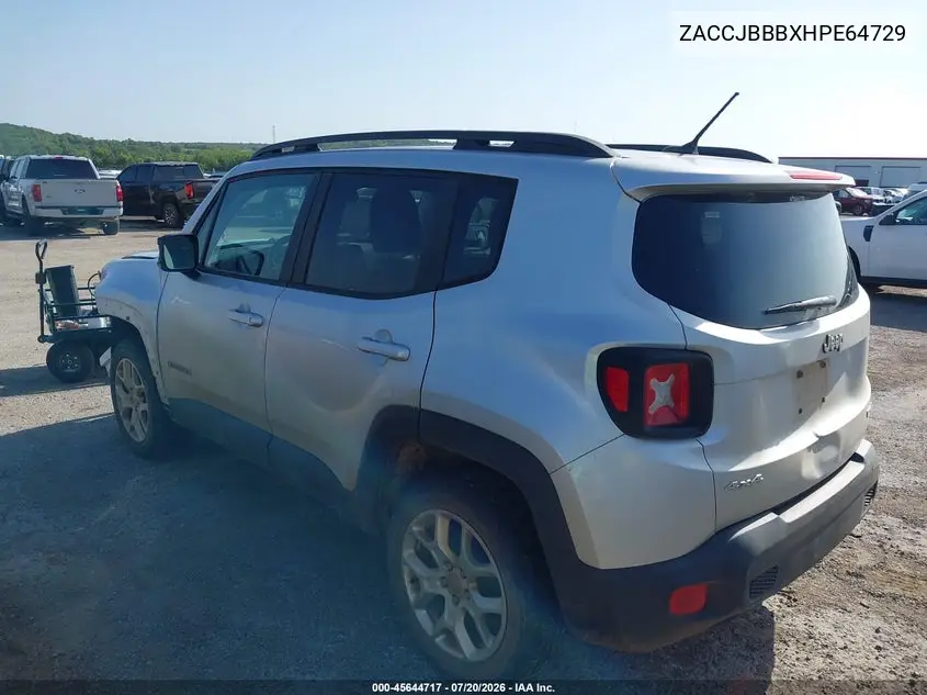 2017 Jeep Renegade Latitude VIN: ZACCJBBBXHPE64729 Lot: 45644717
