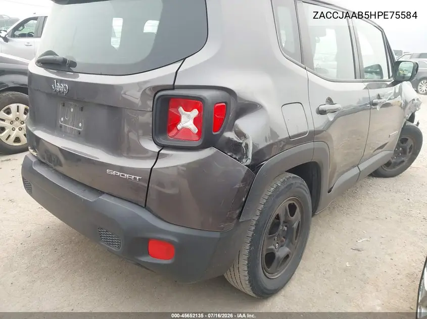 2017 Jeep Renegade Sport VIN: ZACCJAAB5HPE75584 Lot: 45652135