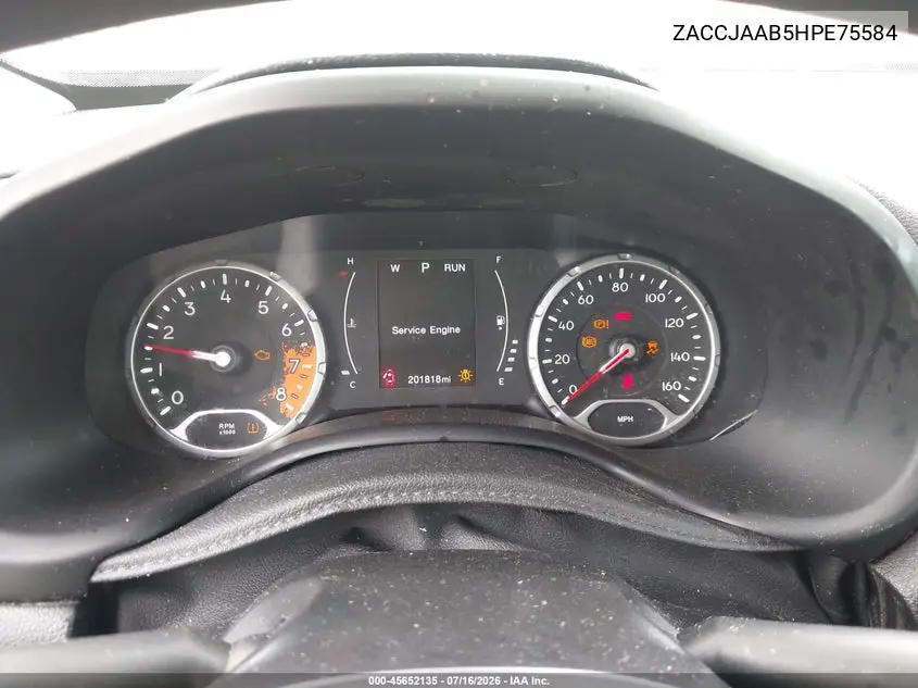 2017 Jeep Renegade Sport VIN: ZACCJAAB5HPE75584 Lot: 45652135