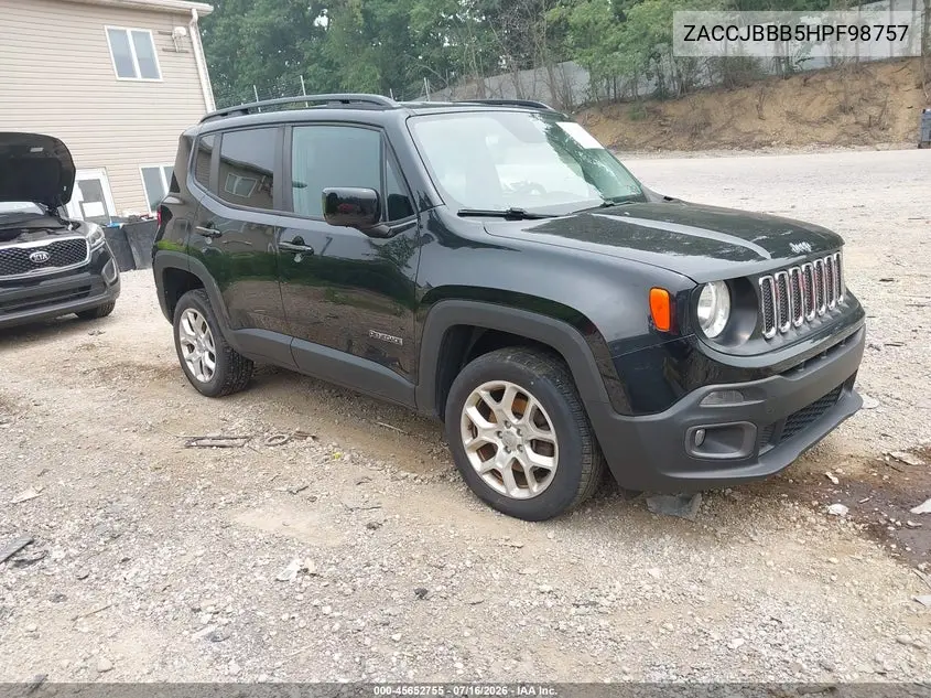 2017 Jeep Renegade Latitude VIN: ZACCJBBB5HPF98757 Lot: 45652755