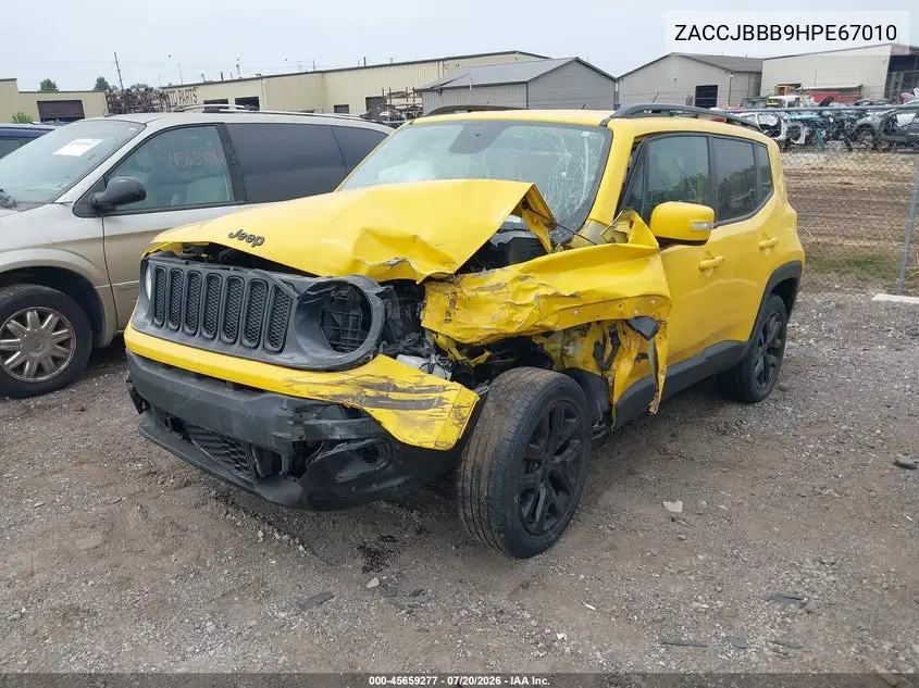 2017 Jeep Renegade Altitude VIN: ZACCJBBB9HPE67010 Lot: 45659277