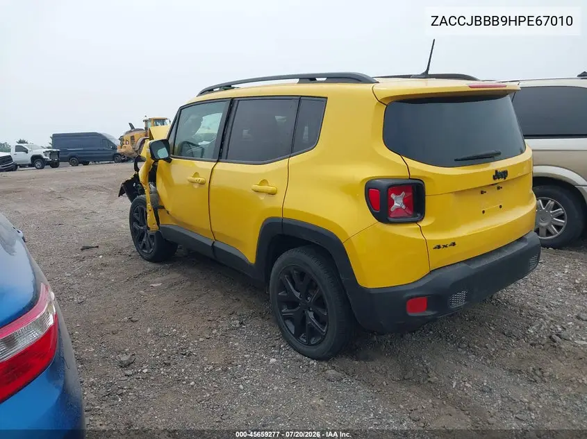 2017 Jeep Renegade Altitude VIN: ZACCJBBB9HPE67010 Lot: 45659277