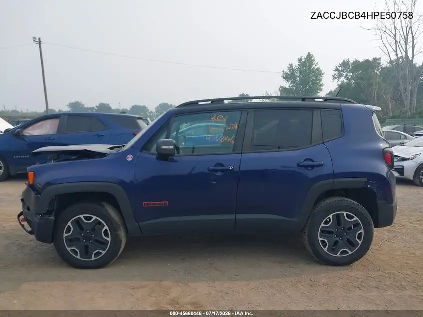 2017 Jeep Renegade Trailhawk VIN: ZACCJBCB4HPE50758 Lot: 45660446