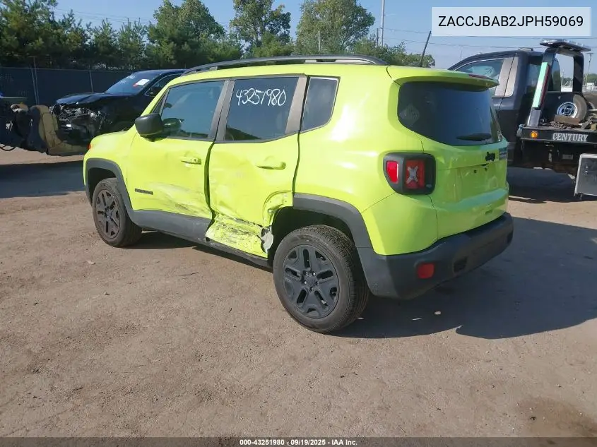 ZACCJBAB2JPH59069 2018 Jeep Renegade Upland Edition 4X4