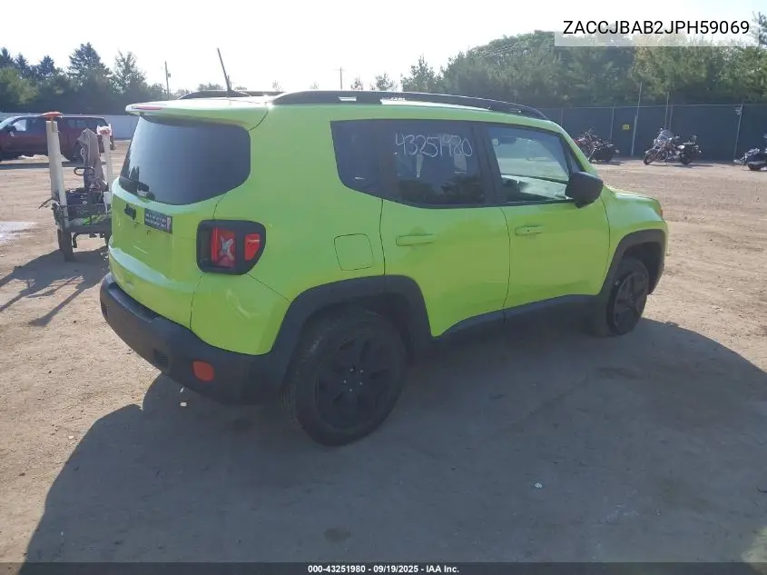ZACCJBAB2JPH59069 2018 Jeep Renegade Upland Edition 4X4