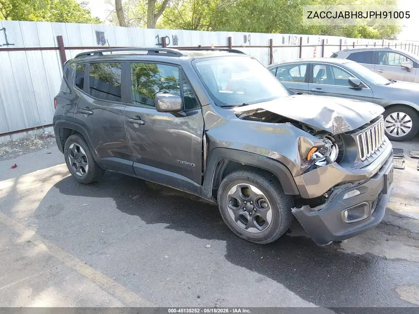 2018 Jeep Renegade Latitude Fwd VIN: ZACCJABH8JPH91005 Lot: 45135252