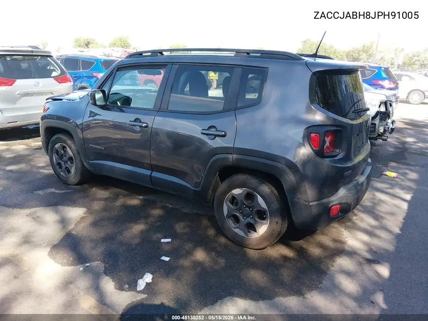 2018 Jeep Renegade Latitude Fwd VIN: ZACCJABH8JPH91005 Lot: 45135252