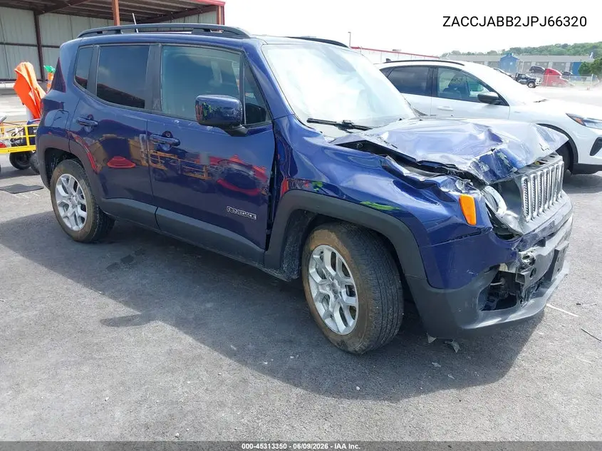 2018 Jeep Renegade Latitude Fwd VIN: ZACCJABB2JPJ66320 Lot: 45313350