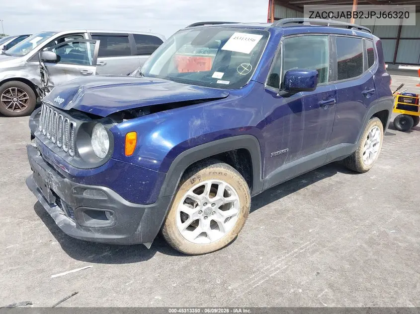 2018 Jeep Renegade Latitude Fwd VIN: ZACCJABB2JPJ66320 Lot: 45313350