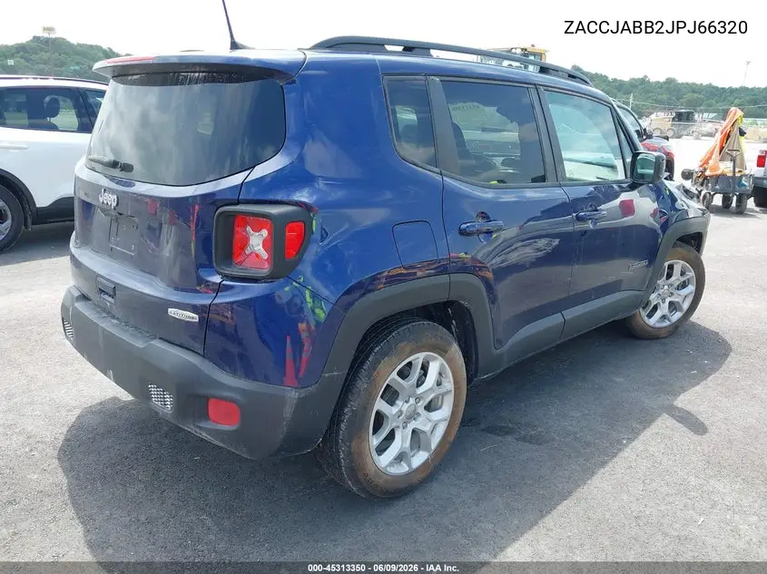 2018 Jeep Renegade Latitude Fwd VIN: ZACCJABB2JPJ66320 Lot: 45313350