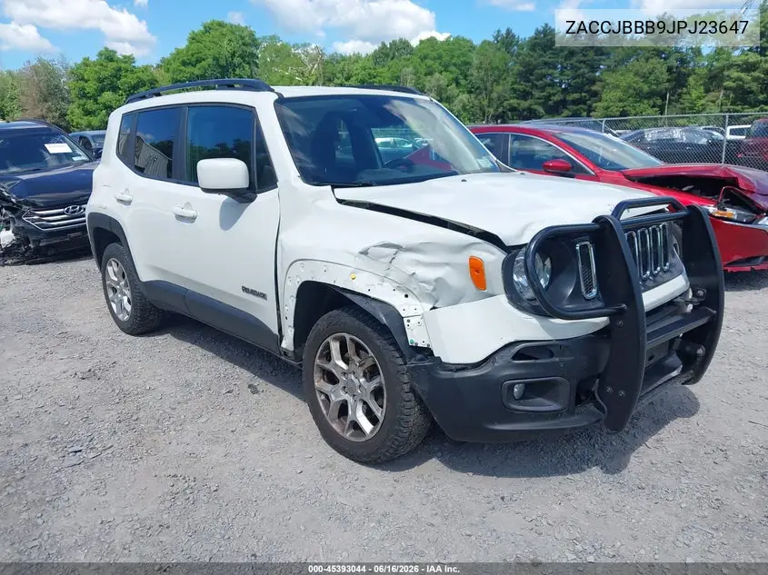 2018 Jeep Renegade Latitude 4X4 VIN: ZACCJBBB9JPJ23647 Lot: 45393044