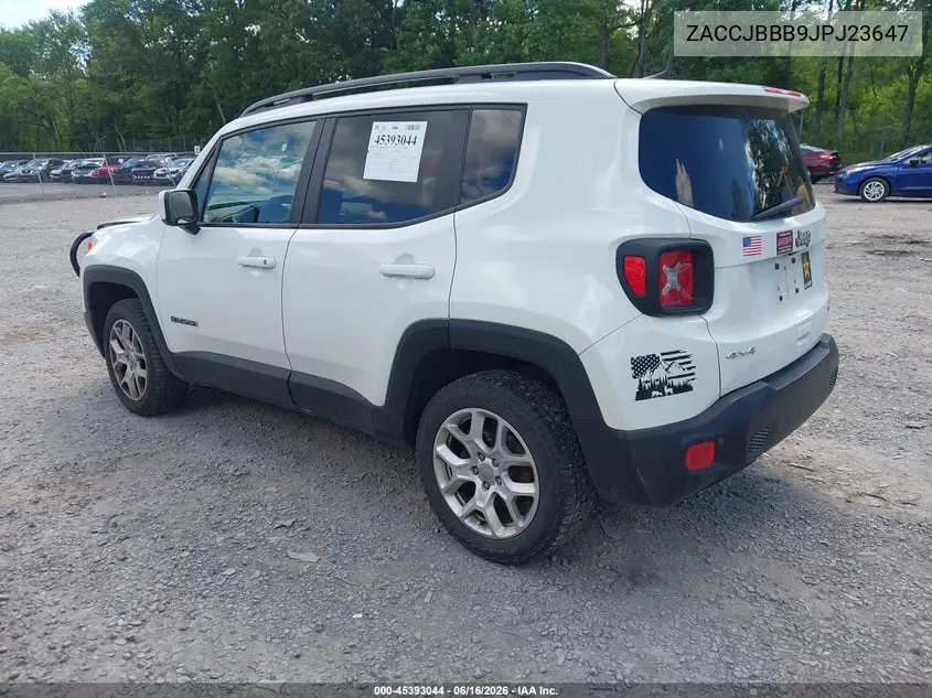 2018 Jeep Renegade Latitude 4X4 VIN: ZACCJBBB9JPJ23647 Lot: 45393044