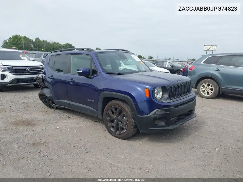 2018 Jeep Renegade Altitude Fwd VIN: ZACCJABB0JPG74823 Lot: 45394323