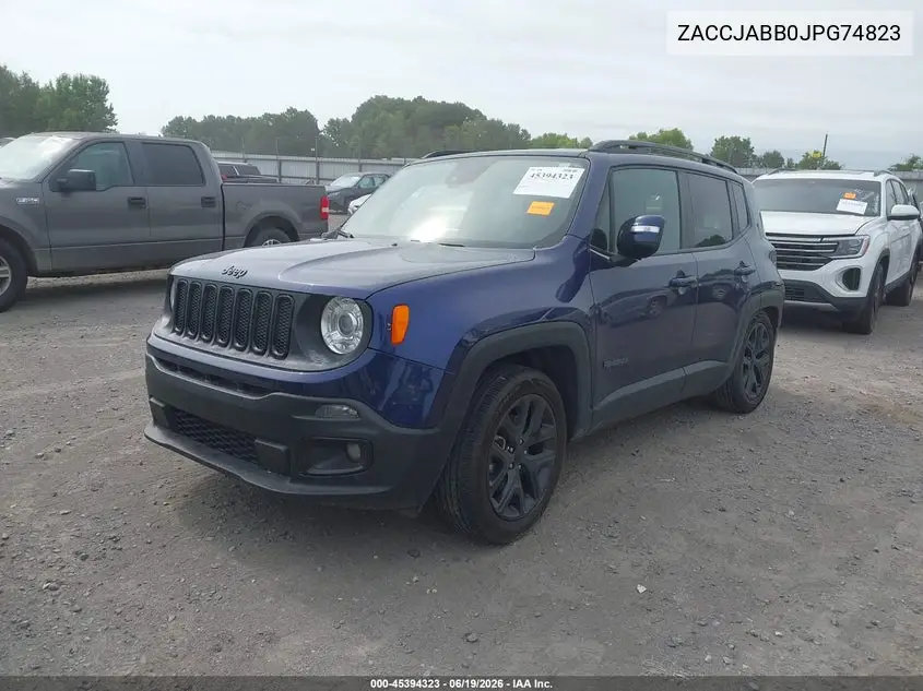 2018 Jeep Renegade Altitude Fwd VIN: ZACCJABB0JPG74823 Lot: 45394323