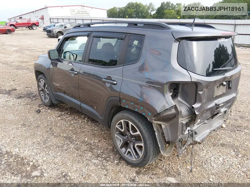 2018 Jeep Renegade Latitude Fwd VIN: ZACCJABB3JPH18961 Lot: 45471619