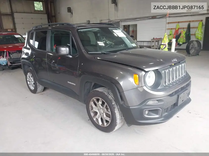 2018 Jeep Renegade Latitude 4X4 VIN: ZACCJBBB1JPG87165 Lot: 45498859