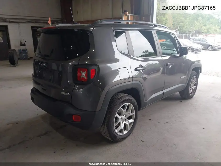 2018 Jeep Renegade Latitude 4X4 VIN: ZACCJBBB1JPG87165 Lot: 45498859