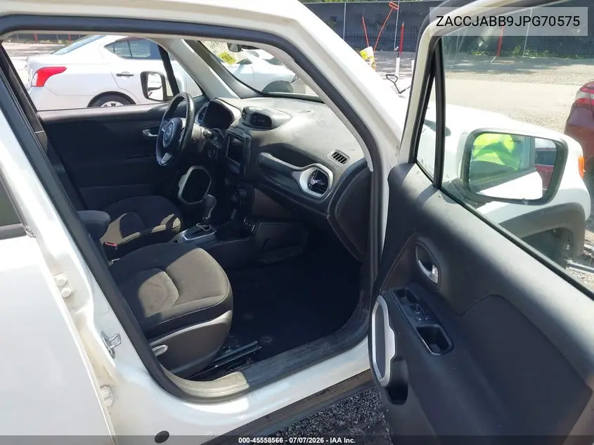 2018 Jeep Renegade Latitude Fwd VIN: ZACCJABB9JPG70575 Lot: 45558566