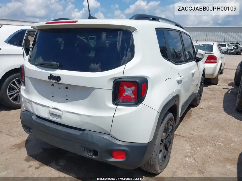 2018 Jeep Renegade Altitude Fwd VIN: ZACCJABB0JPH00109 Lot: 45595067