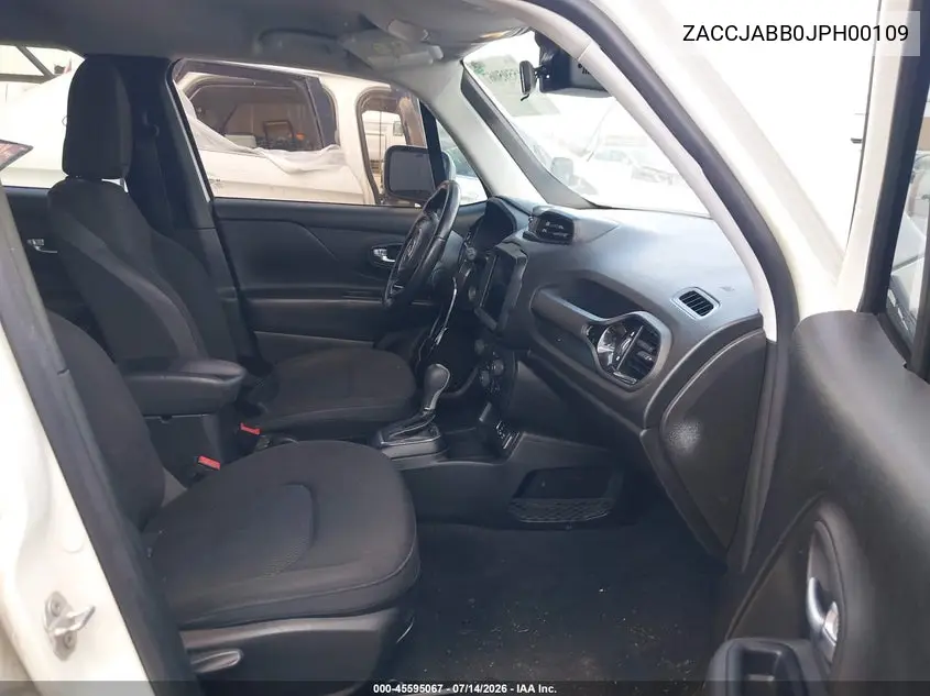 2018 Jeep Renegade Altitude Fwd VIN: ZACCJABB0JPH00109 Lot: 45595067