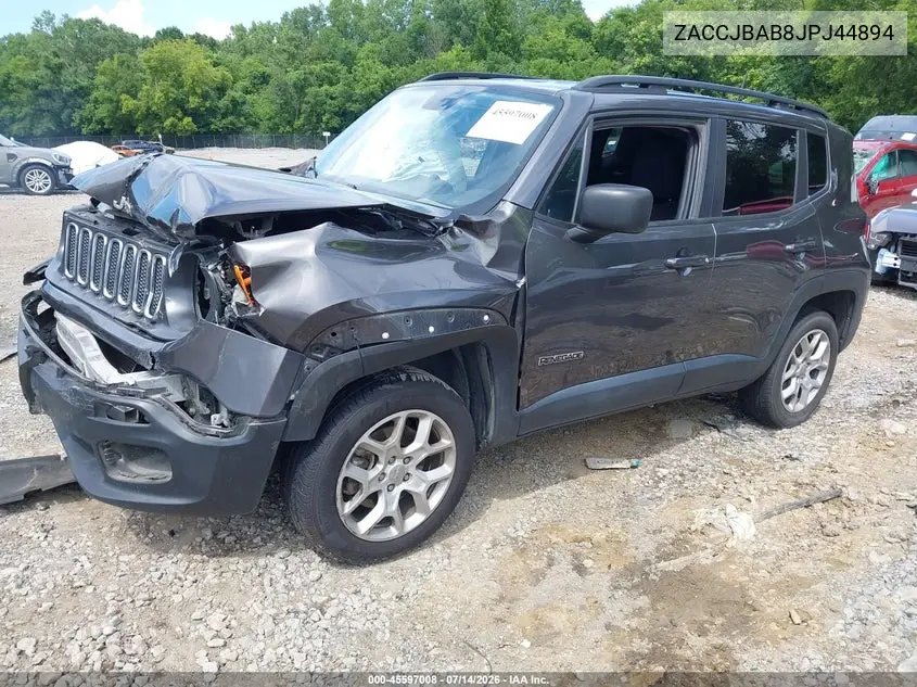 2018 Jeep Renegade Sport 4X4 VIN: ZACCJBAB8JPJ44894 Lot: 45597008