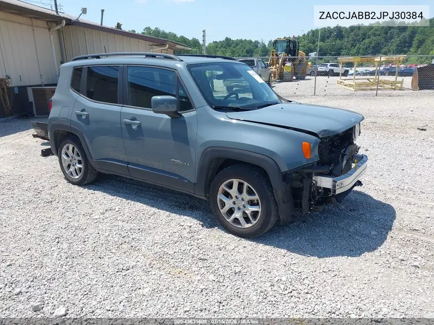 2018 Jeep Renegade Latitude Fwd VIN: ZACCJABB2JPJ30384 Lot: 45631608
