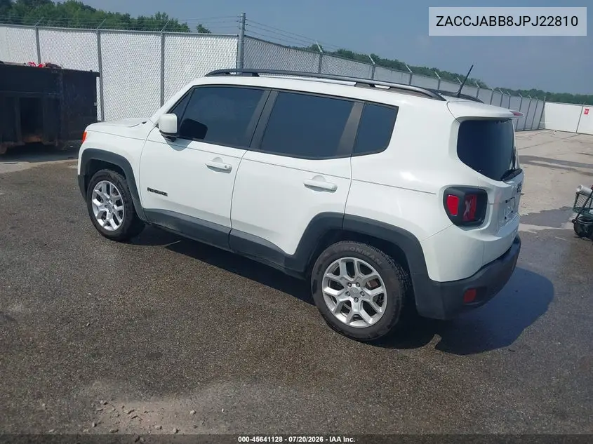2018 Jeep Renegade Latitude Fwd VIN: ZACCJABB8JPJ22810 Lot: 45641128