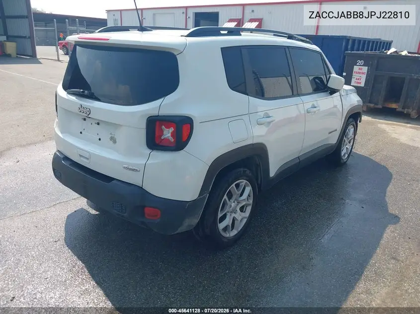 2018 Jeep Renegade Latitude Fwd VIN: ZACCJABB8JPJ22810 Lot: 45641128