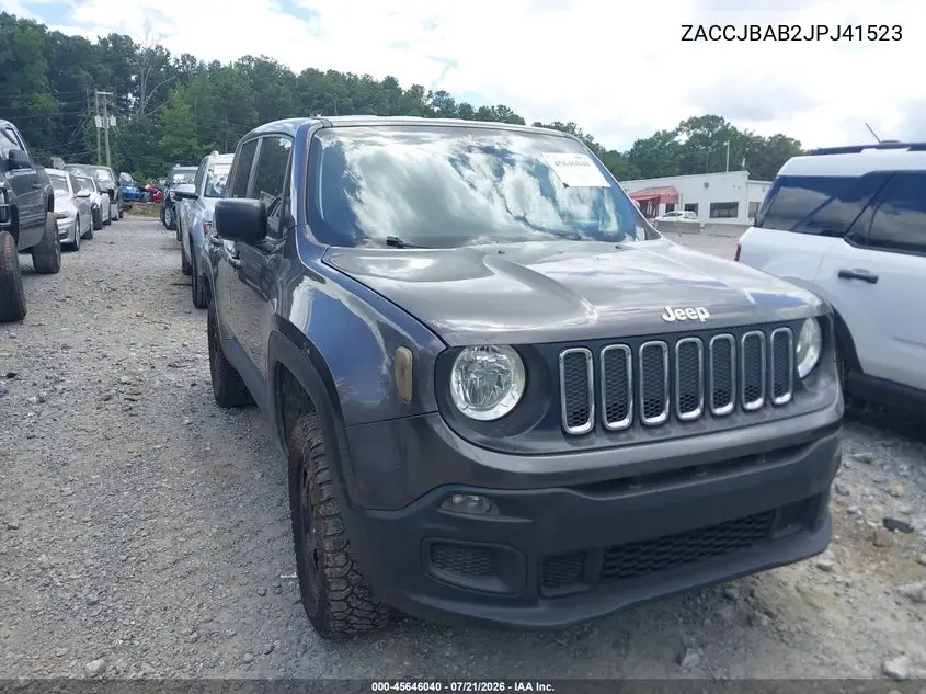 2018 Jeep Renegade Sport 4X4 VIN: ZACCJBAB2JPJ41523 Lot: 45646040
