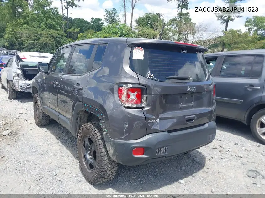 2018 Jeep Renegade Sport 4X4 VIN: ZACCJBAB2JPJ41523 Lot: 45646040