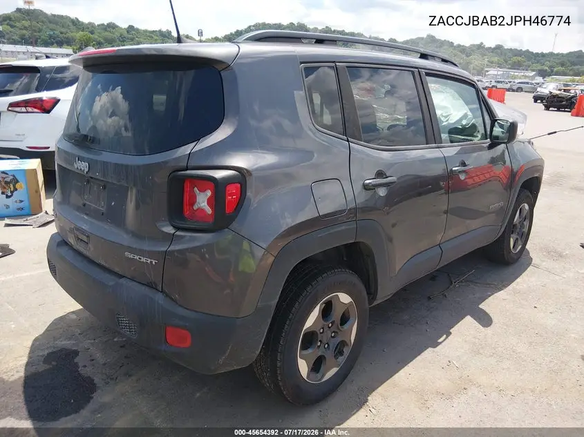 2018 Jeep Renegade Sport 4X4 VIN: ZACCJBAB2JPH46774 Lot: 45654392