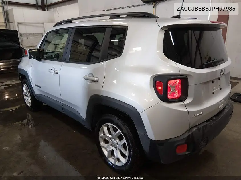 2018 Jeep Renegade Latitude 4X4 VIN: ZACCJBBB8JPH97985 Lot: 45656573