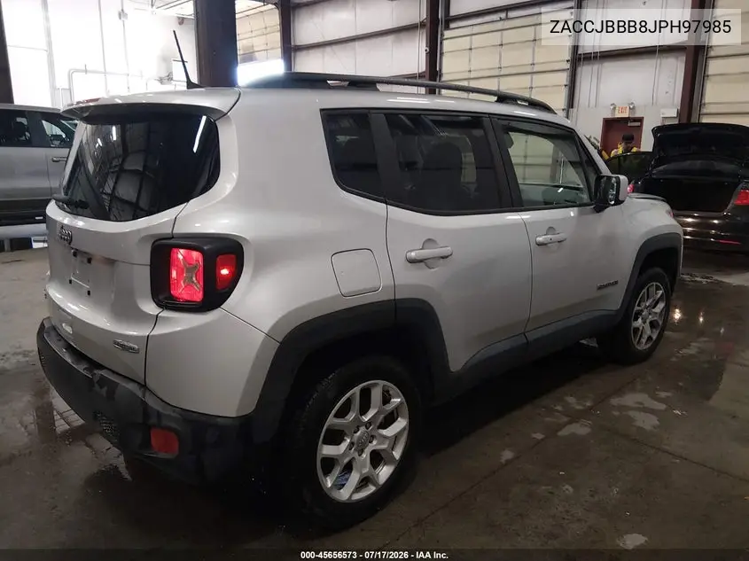 2018 Jeep Renegade Latitude 4X4 VIN: ZACCJBBB8JPH97985 Lot: 45656573
