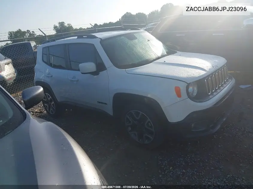 2018 Jeep Renegade Latitude Fwd VIN: ZACCJABB6JPJ23096 Lot: 45671308