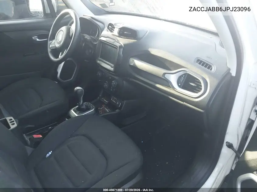 2018 Jeep Renegade Latitude Fwd VIN: ZACCJABB6JPJ23096 Lot: 45671308