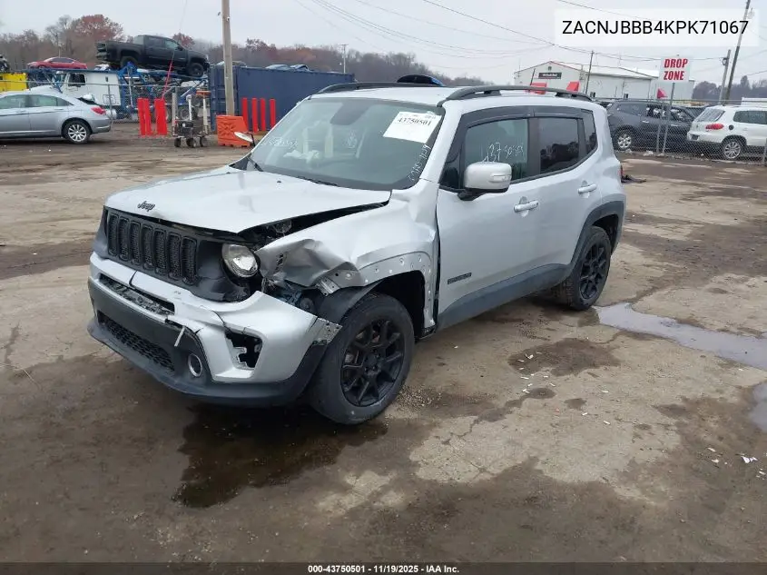 ZACNJBBB4KPK71067 2019 Jeep Renegade Altitude 4X4
