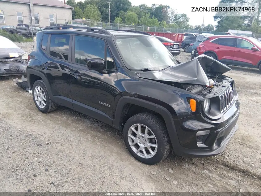 2019 Jeep Renegade Latitude 4X4 VIN: ZACNJBBB2KPK74968 Lot: 45538828