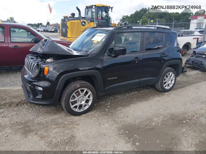 2019 Jeep Renegade Latitude 4X4 VIN: ZACNJBBB2KPK74968 Lot: 45538828